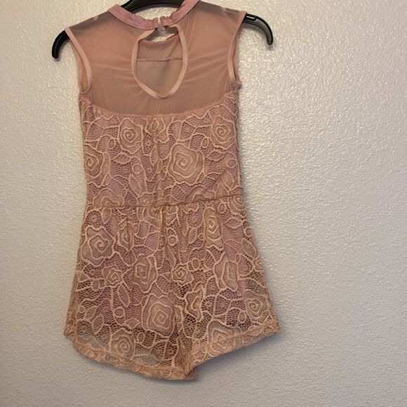 Weissman Dance costume romper pink shorts lace Let It All Go 12177 child MC - Picture 3 of 9